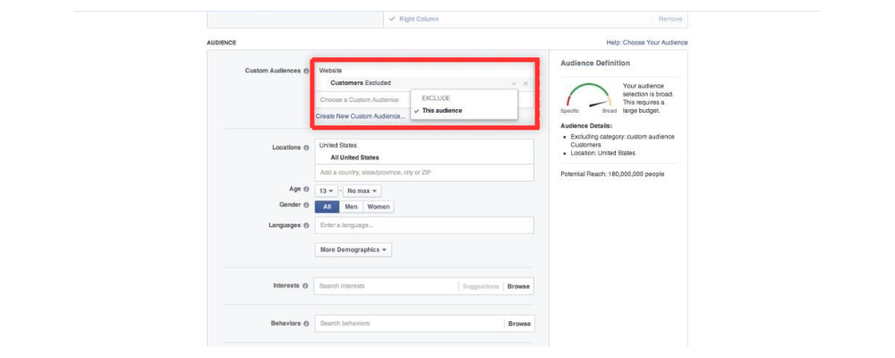 How to Create Ads on Facebook, how to create ads on fb, how to create ad on facebook, how to create advertisment on facebook, exclude existing audiance 